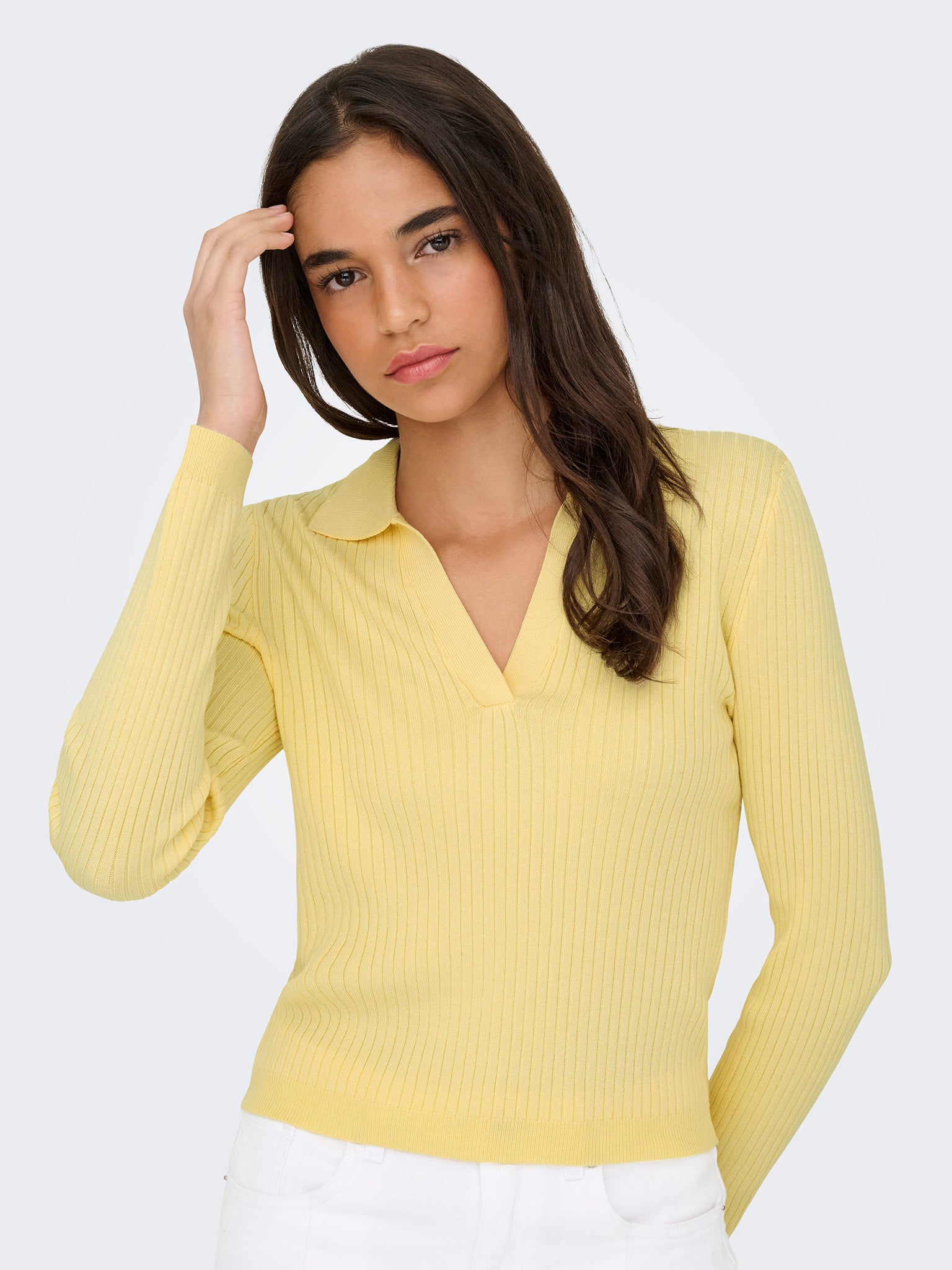 Γυναικεία μπλούζα πλεκτή ONLKAYA LS POLO KNT NOOS 15344841 | 15344841