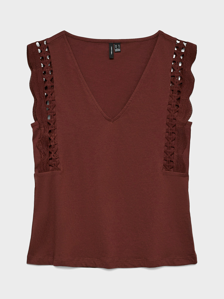 Γυναικεία μπλούζα VMGABBY SL V-NECK TOP 10339862 | 10339862