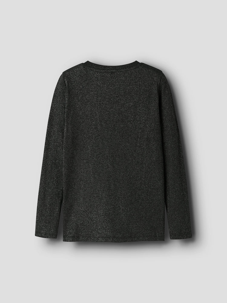 Εφηβική μπλούζα με γκλίτερ NKFRIBEA LS SLIM TOP | 13249953