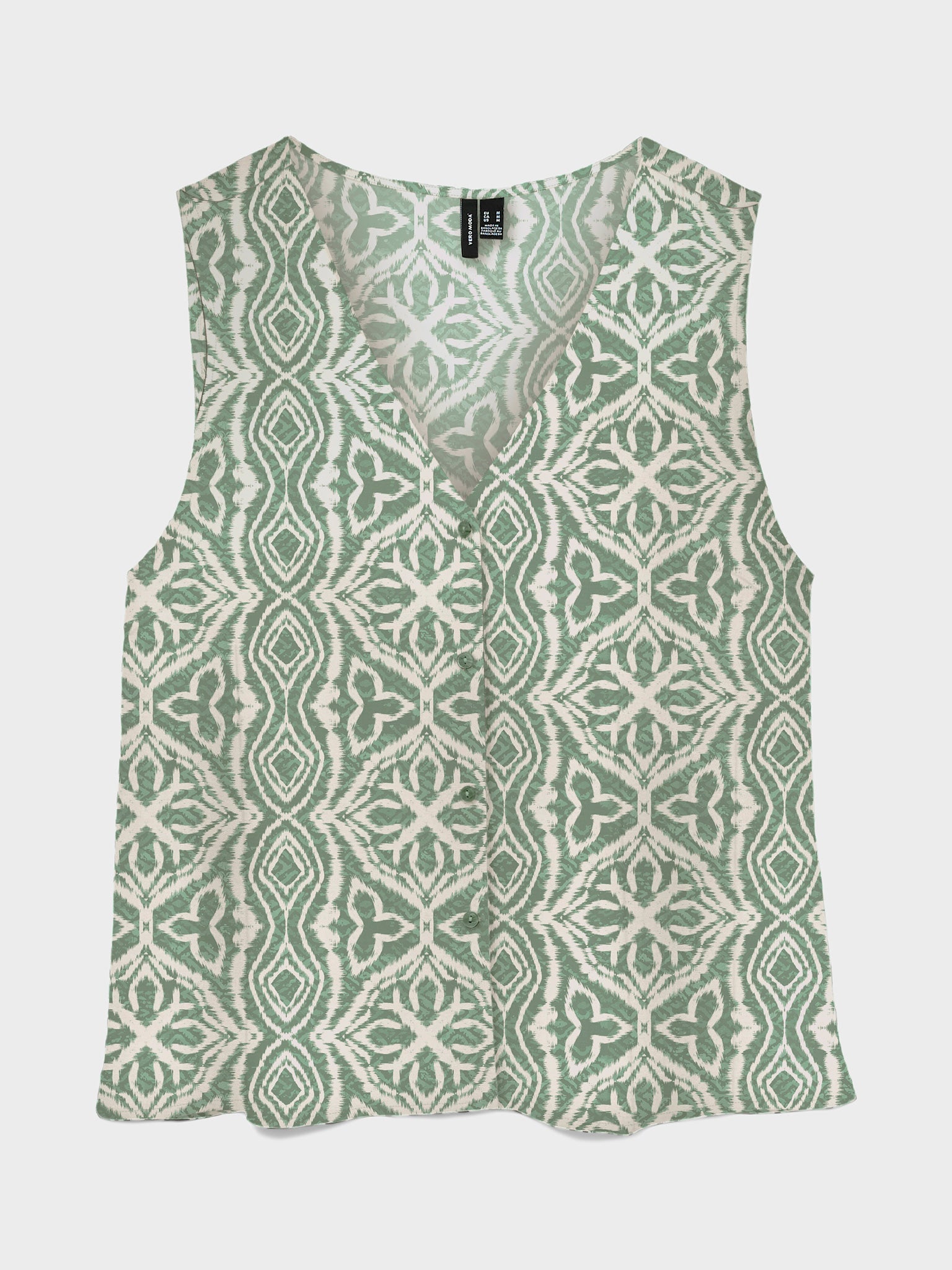 Γυναικεία μπλούζα εμπριμέ VMMENNY SL V-NECK TOP WVN 10341539 | 10341539