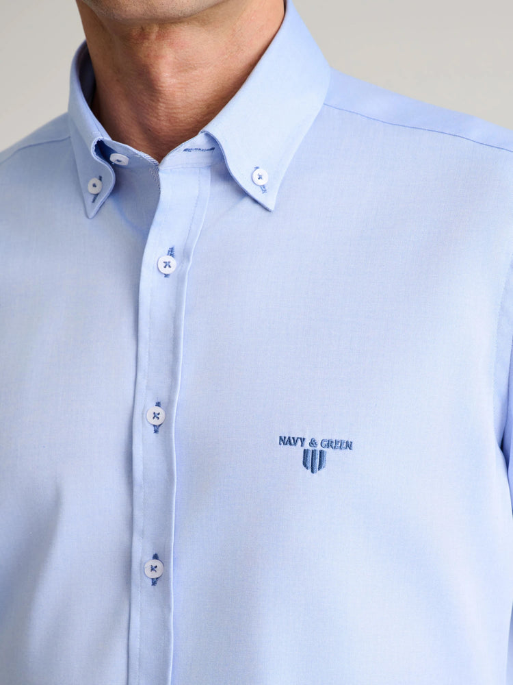 Ανδρικό πουκάμισο deep light blue 24NG.BX220/1B.4 | 24NG.BX220/1B.4