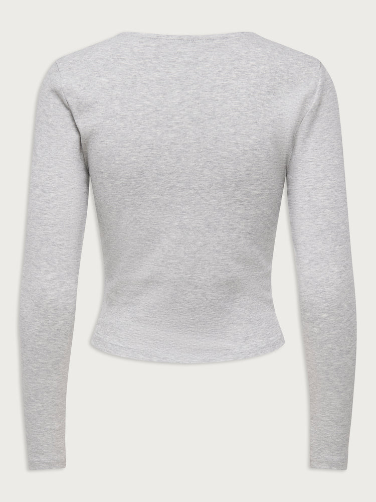 Γυναικεία μπλούζα μακό ONLRILEY L/S V-NECK TOP JRS 15386480 | 15386480