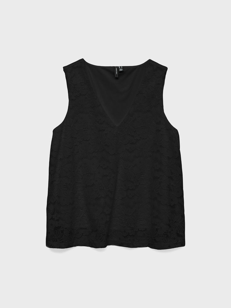 Γυναικείο top δαντέλας VMHONEY LACE SL V-NECK TOP WVN 10330053 | 10330053