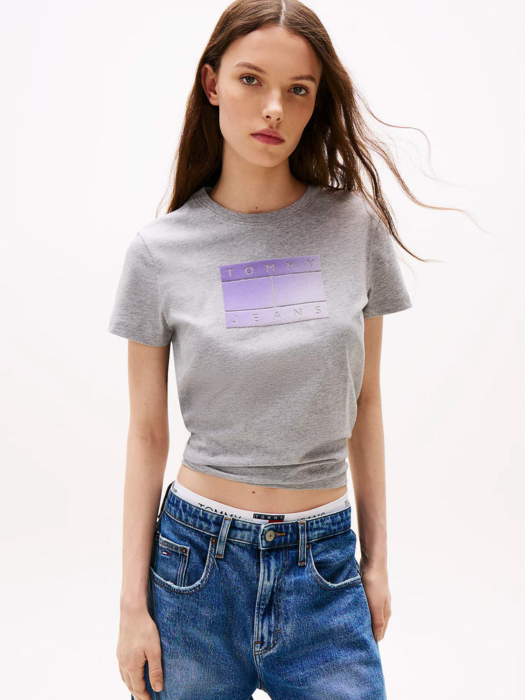 Γυναικείο t-shirt μελανζέ TJW REG GRADIENT FLAG SS DW0DW20905Q13 | DW0DW20905Q13