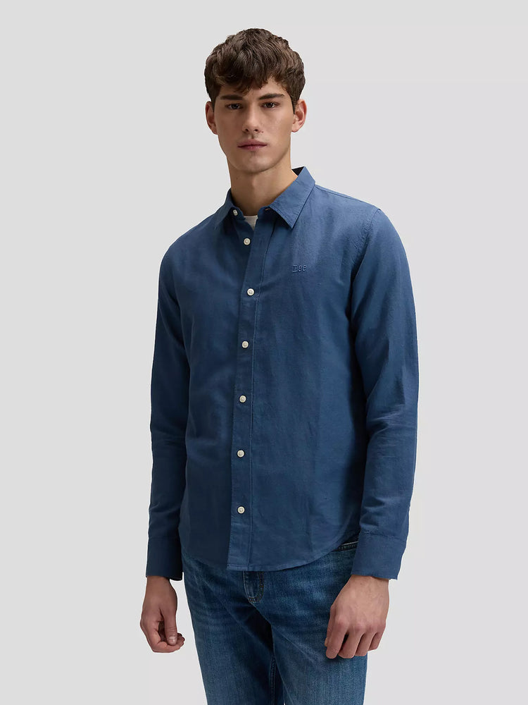 Ανδρικό πουκάμισο λινό (academy blue) | 112376544