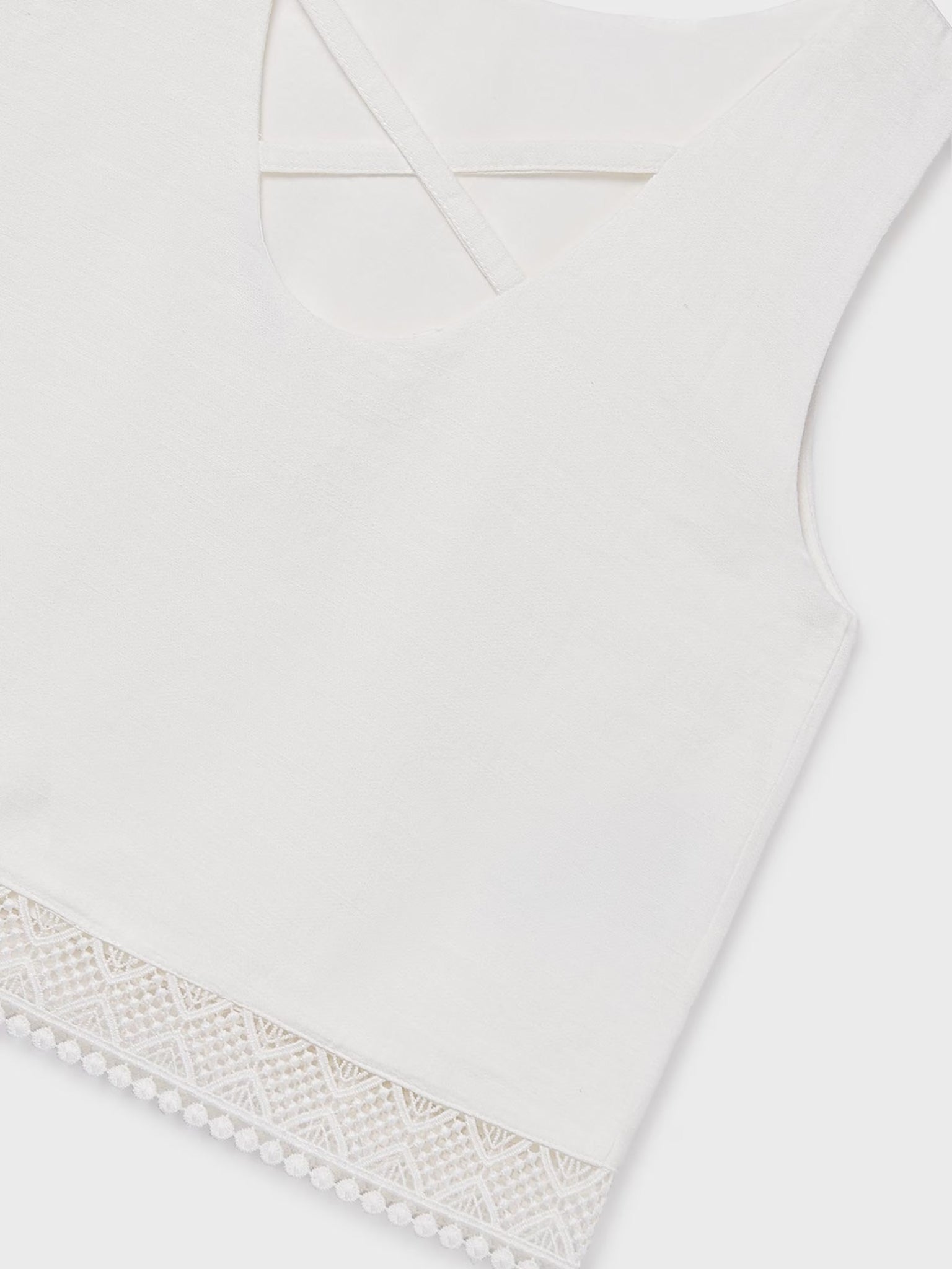 Εφηβική μπλούζα δαντέλα | 26-06157-095