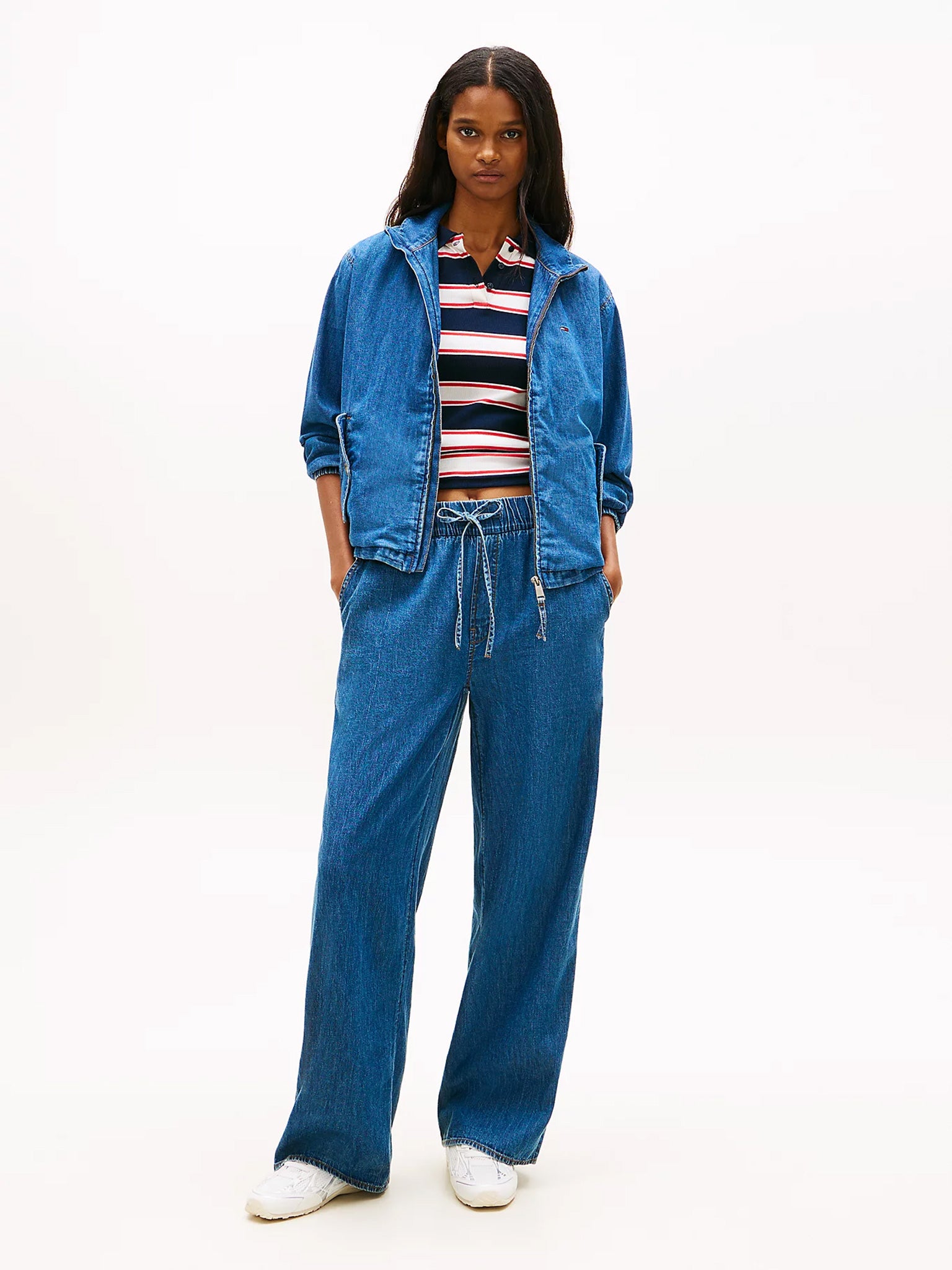 Γυναικείο παντελόνι τζιν TJW CHAMBRAY PULL ON PANTS DW0DW230081A5 | DW0DW230081A5