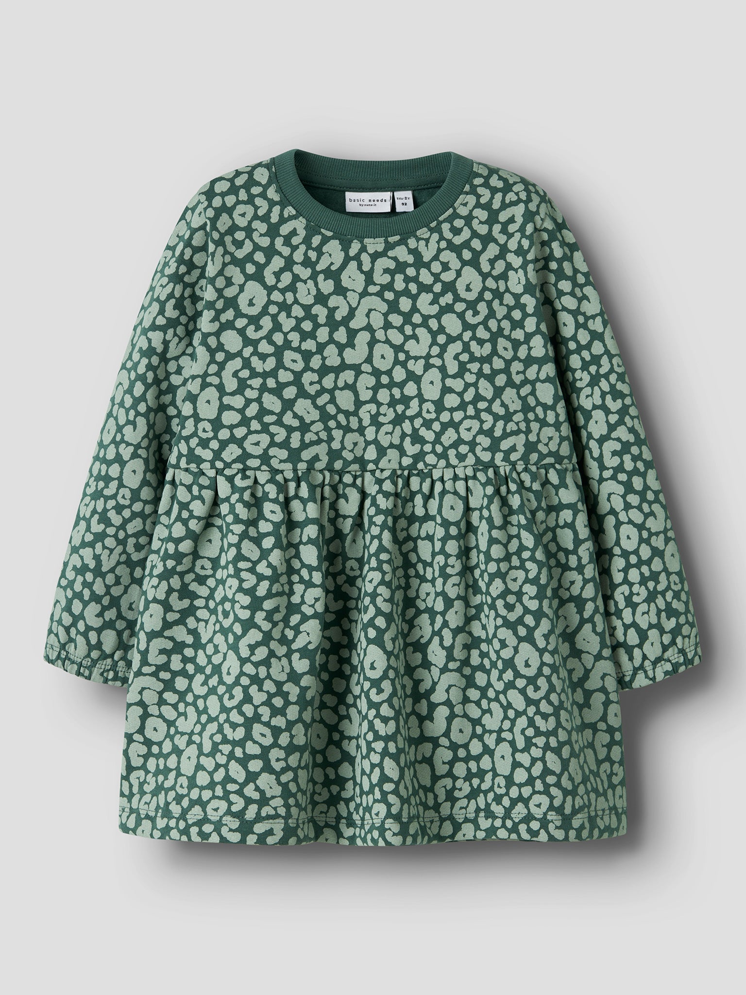 Παιδικό φόρεμα φούτερ Green Leo NMFVILUBA LS SWE DRESS 13235130 | 13235130