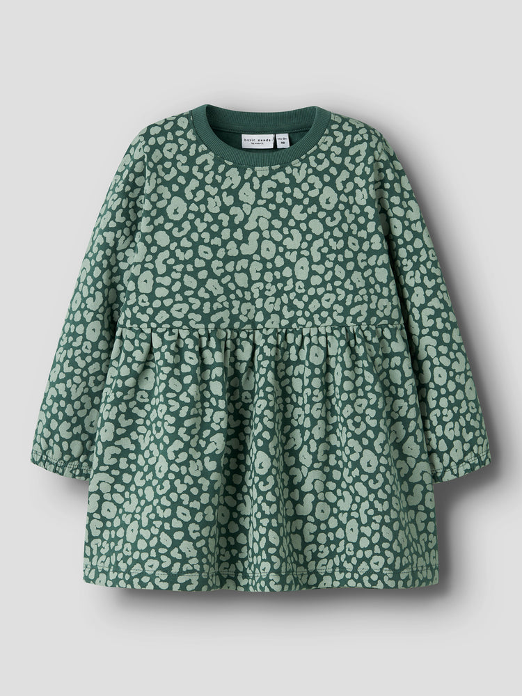 Παιδικό φόρεμα φούτερ Green Leo NMFVILUBA LS SWE DRESS 13235130 | 13235130