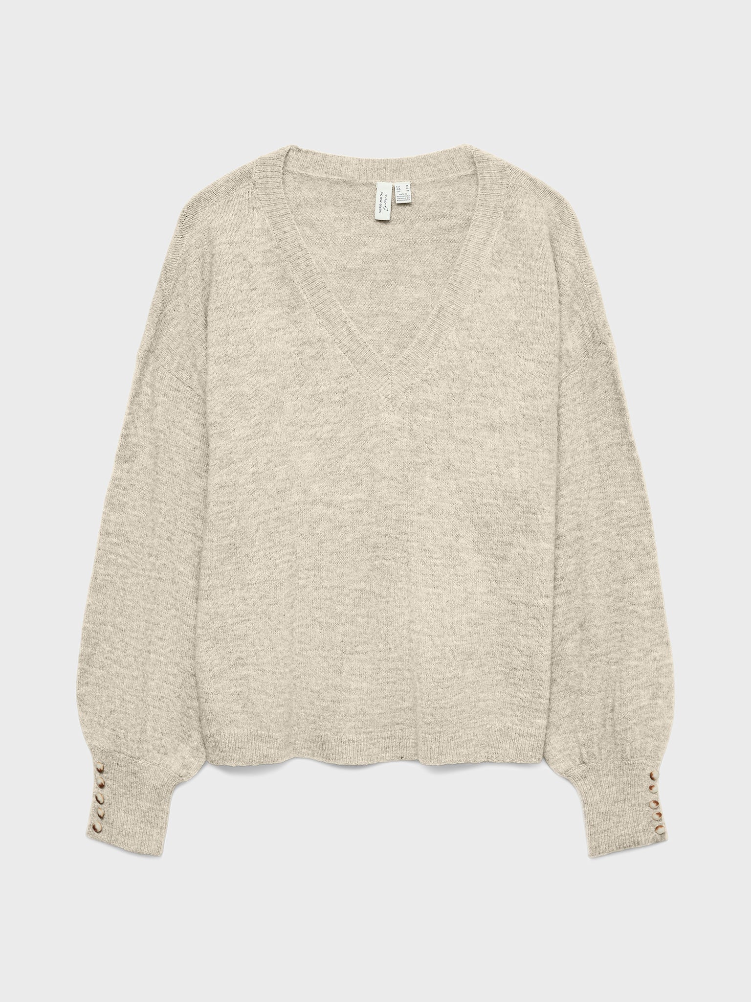Γυναικεία μπλούζα μελανζέ VMLEFILE LS V-NECK PULLOVER BTQ 10335268 | 10335268
