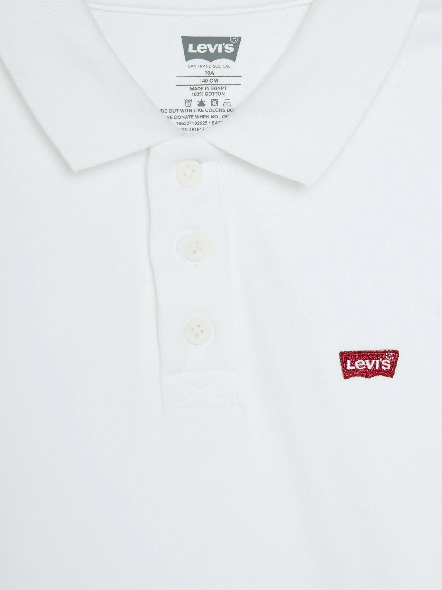 Εφηβικό polo LVD back neck tape polo white 9EA893W3B  | 9EA893W3B