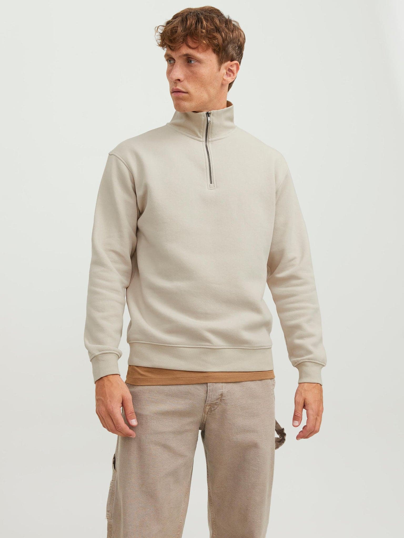 Ανδρική μπλούζα φούτερ JJEBRADLEY SWEAT HALF ZIP NOOS 12250747 | 12250747