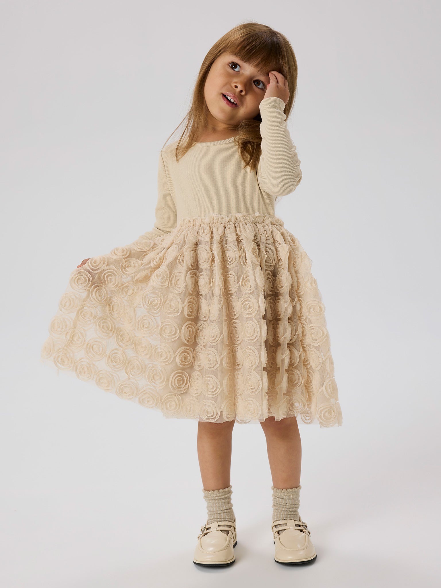 Παιδικό φόρεμα ριπ-τούλινο NMFSYKIA TULLE LS DRESS 13250478 | 13250478