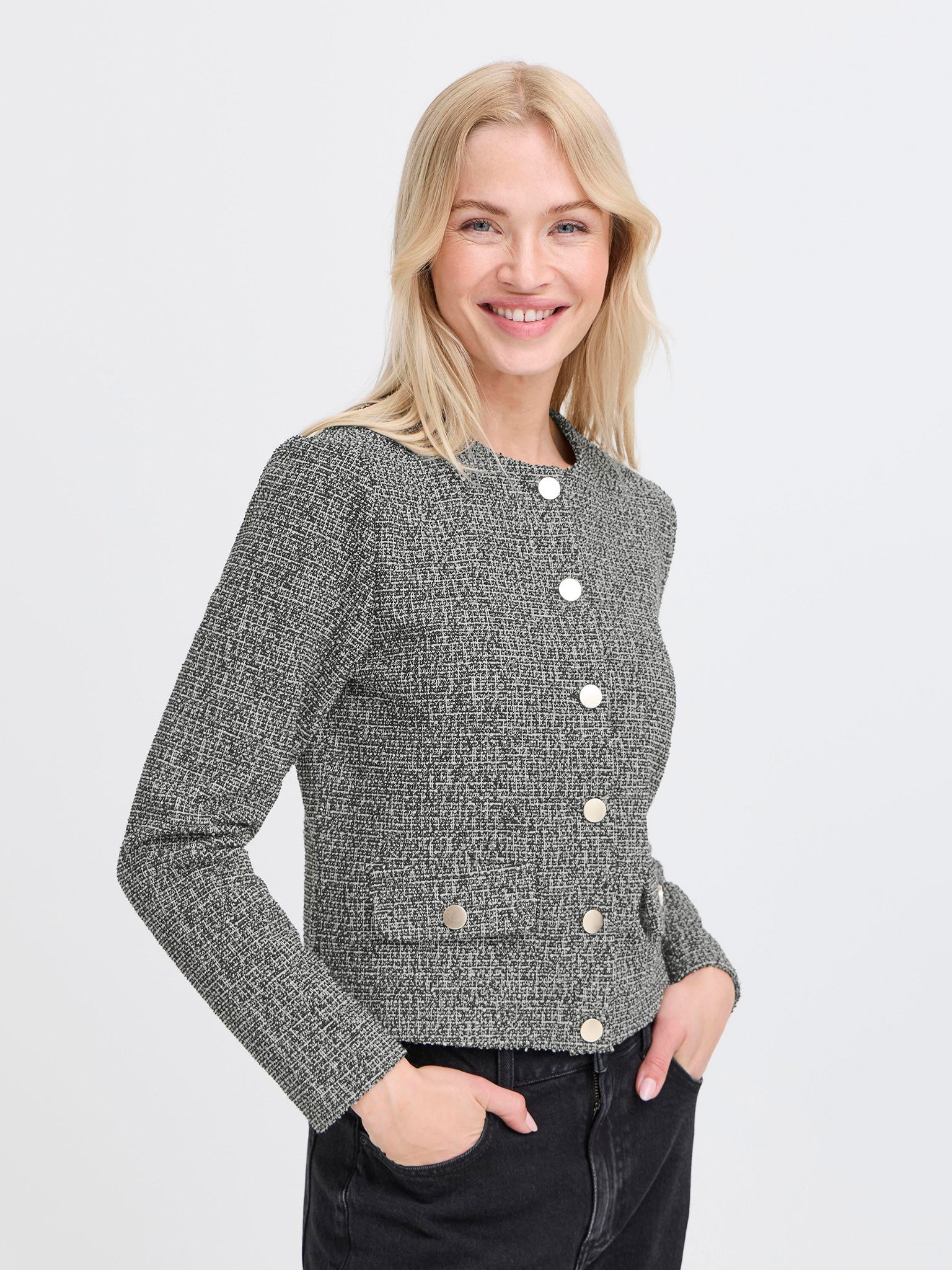 Γυναικείο τζάκετ τουΐντ  BYROWAN BUTTON JACKET 20818045 | 20818045