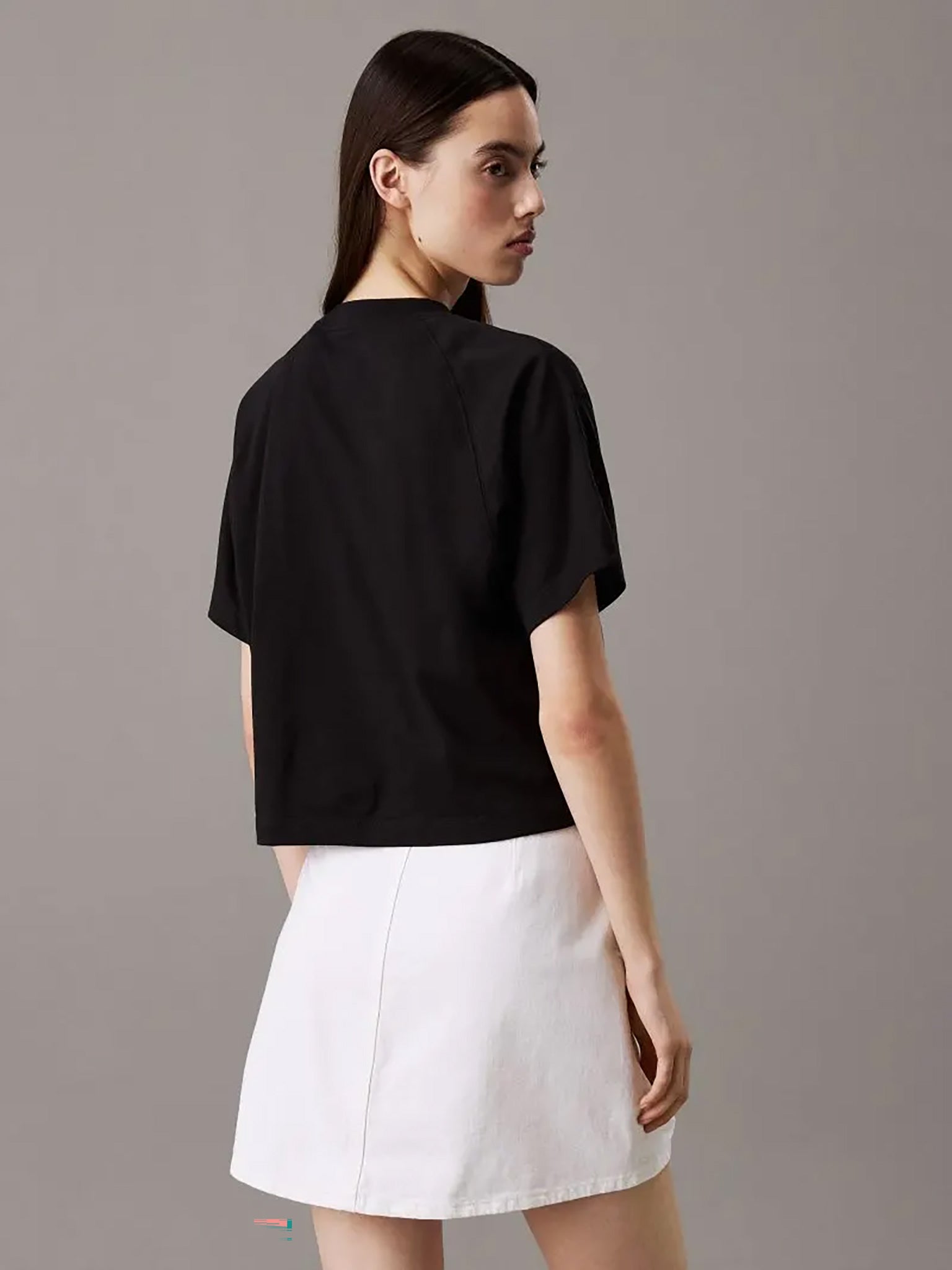 Γυναικείο t-shirt crop SS BOXY CK CREST CROP POCKET TEE LV047B847GUB1 | LV047B847GUB1
