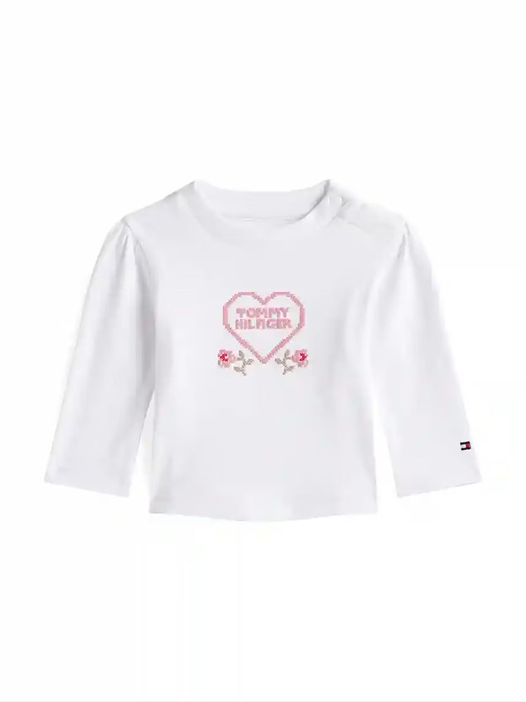 Βρεφική μπλούζα μακό HEART GRAPHIC TEE LS KN0KN02057YBR | KN0KN02057YBR