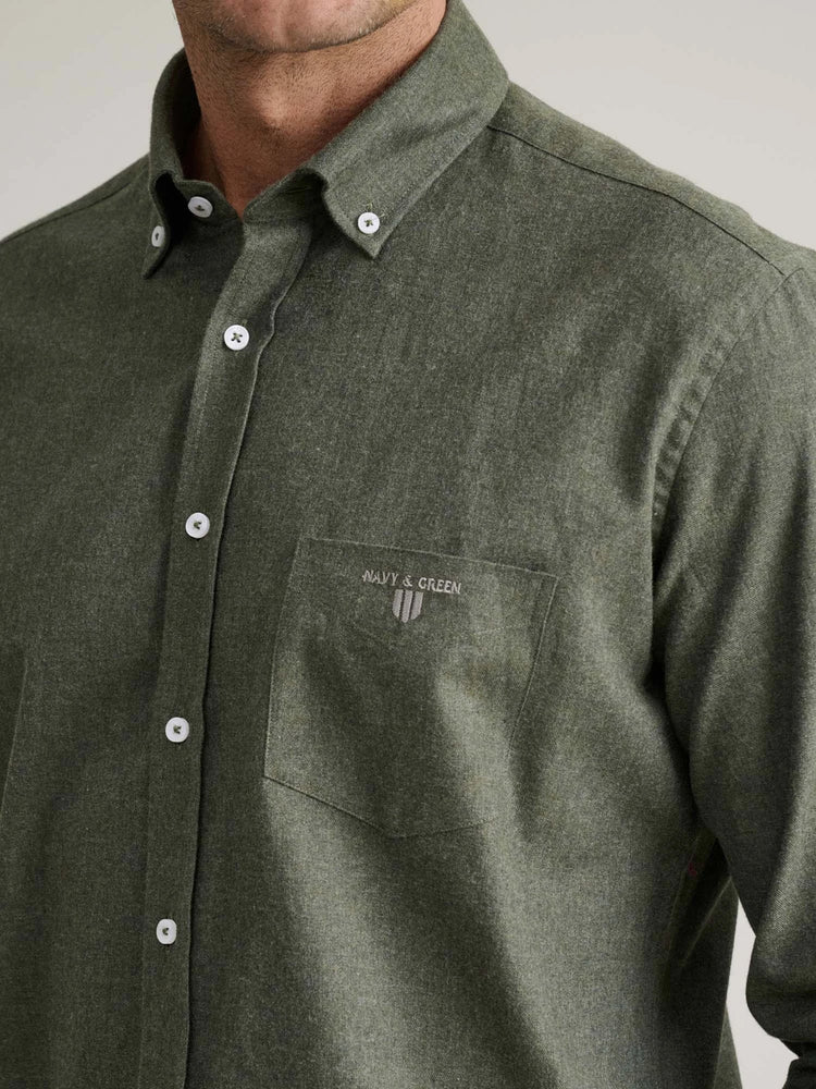 Ανδρικό πουκάμισο deep olive 24NG.CA269/1B | 24NG.CA269/1B