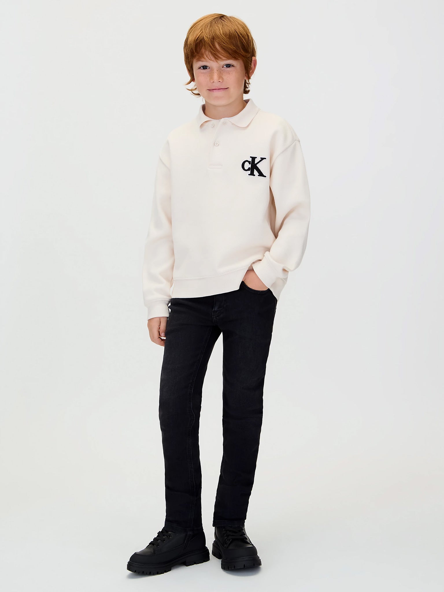 Παιδικό παντελόνι τζιν SLIM ESS WASHED BLACK COMFORT IB0IB025481BY | IB0IB025481BY