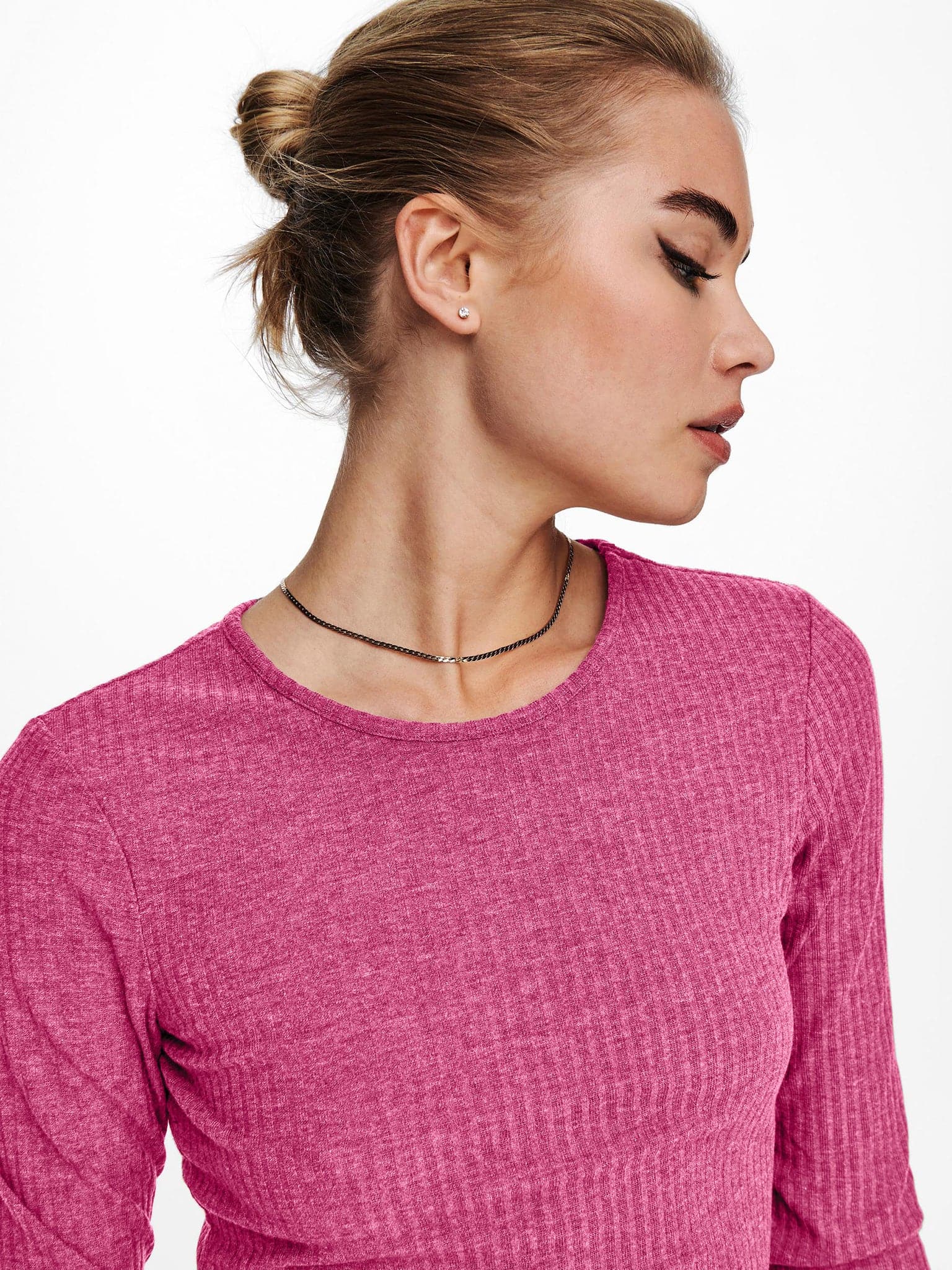 Γυναικεία μπλούζα ONLNELLA L/S O-NECK RIB TOP NOOS 15243749 | 15243749