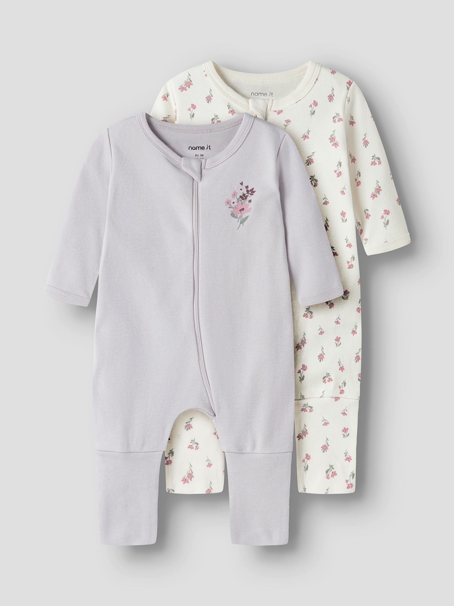 Βρεφικά φορμάκια σετ 2 τεμ NBFNIGHTSUIT 2P ZIP FF FLOWER NOOS 13250801 | 13250801