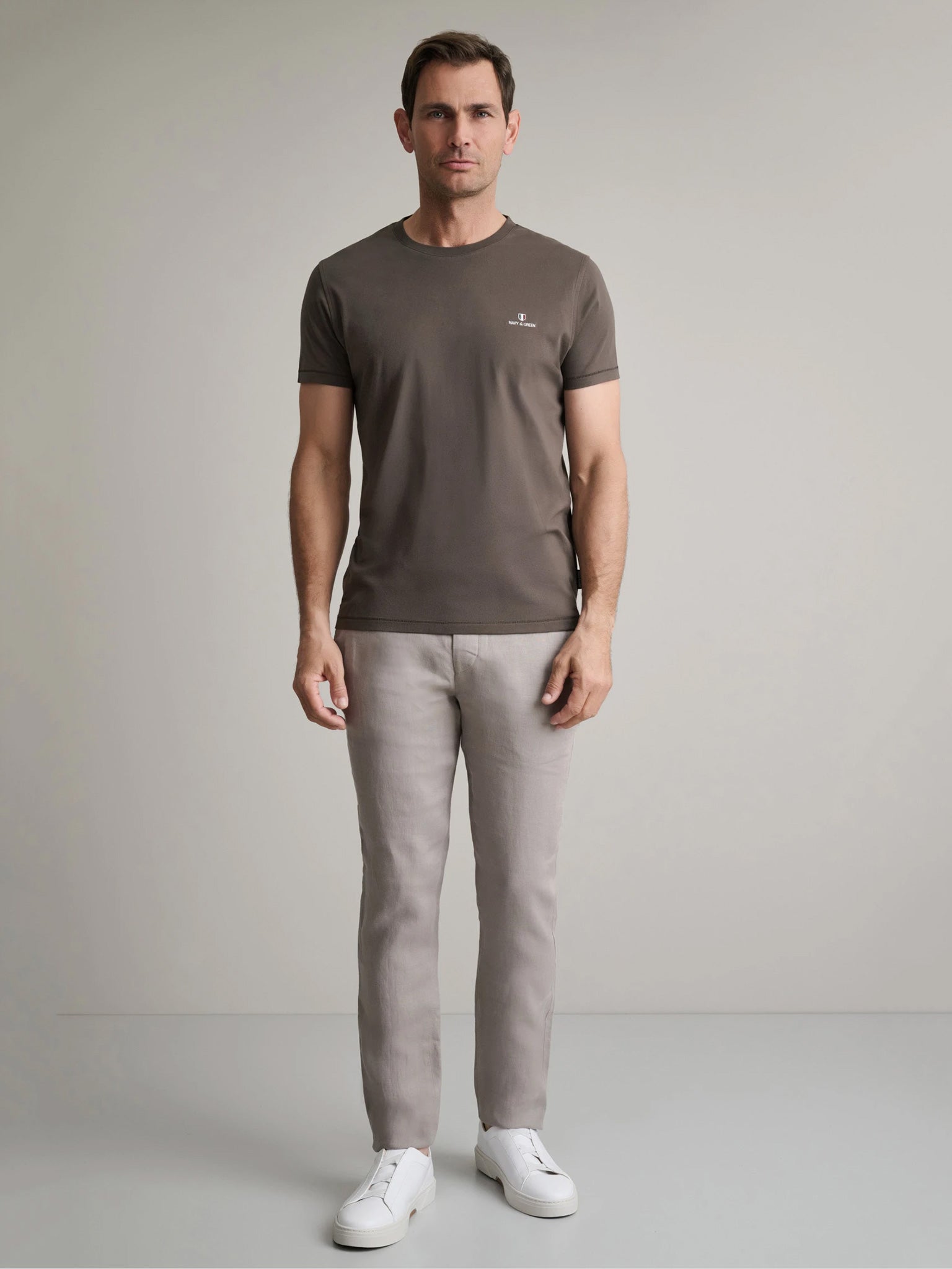 Ανδρικό t-shirt olive brown 24MO.001/P.3 | 24MO.001/P.3
