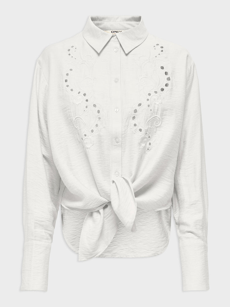 Γυναικείο πουκάμισο λινό ONLBIRONA LINO L/S TIE SHIRT WVN 15365768 | 15365768