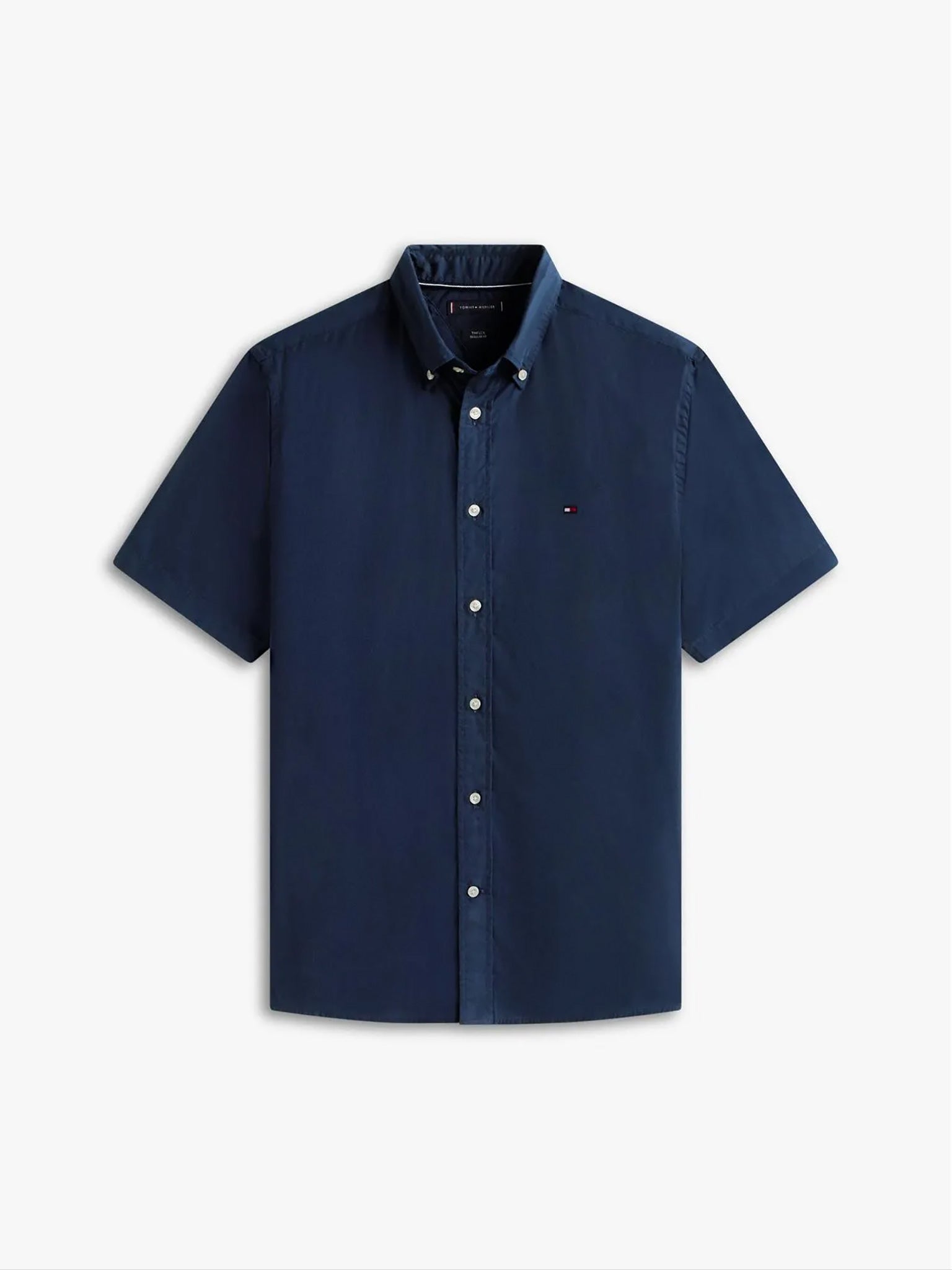 Ανδρικό πουκάμισο FLEX POPLIN SOLID S/S SHIRT MW0MW42248DW5 | MW0MW42248DW5