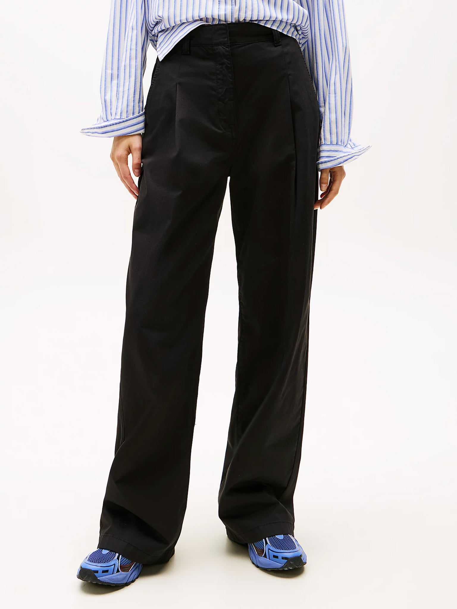 Γυναικείο παντελόνι chinos TJW WIDE LEG CHINO DW0DW21698BDS | DW0DW21698BDS