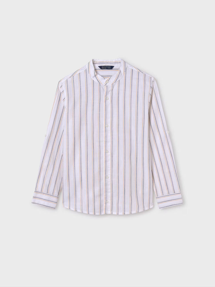 Εφηβικό πουκάμισο μακρυμάνικο ρίγες Better Cotton 24-06122-029 | 24-06122-029