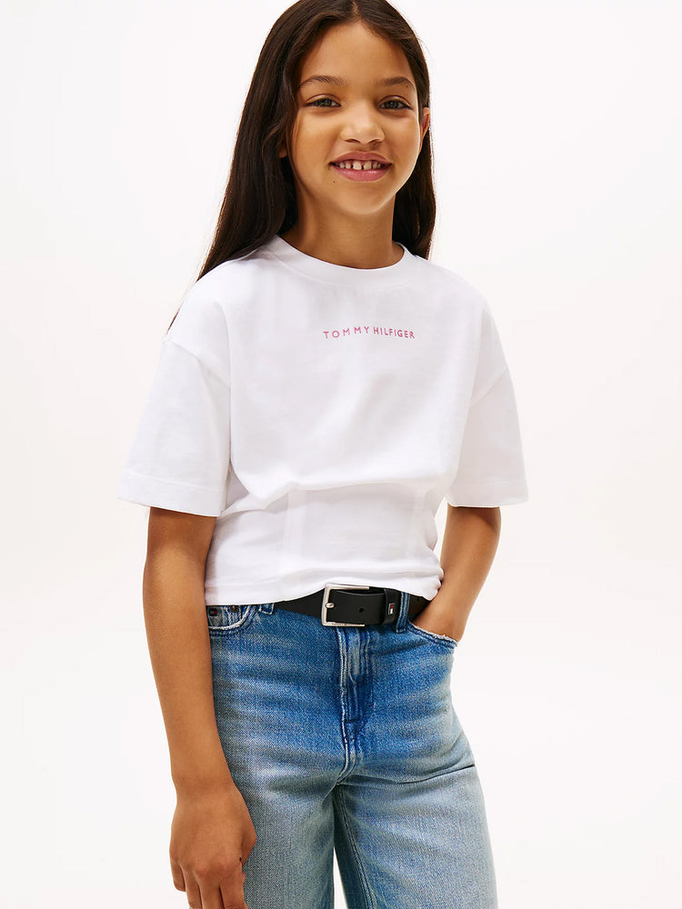 Παιδική μπλούζα crop MINI LOGO SHINY RUBBER TEE S/S KG0KG08810YBR | KG0KG08810YBR