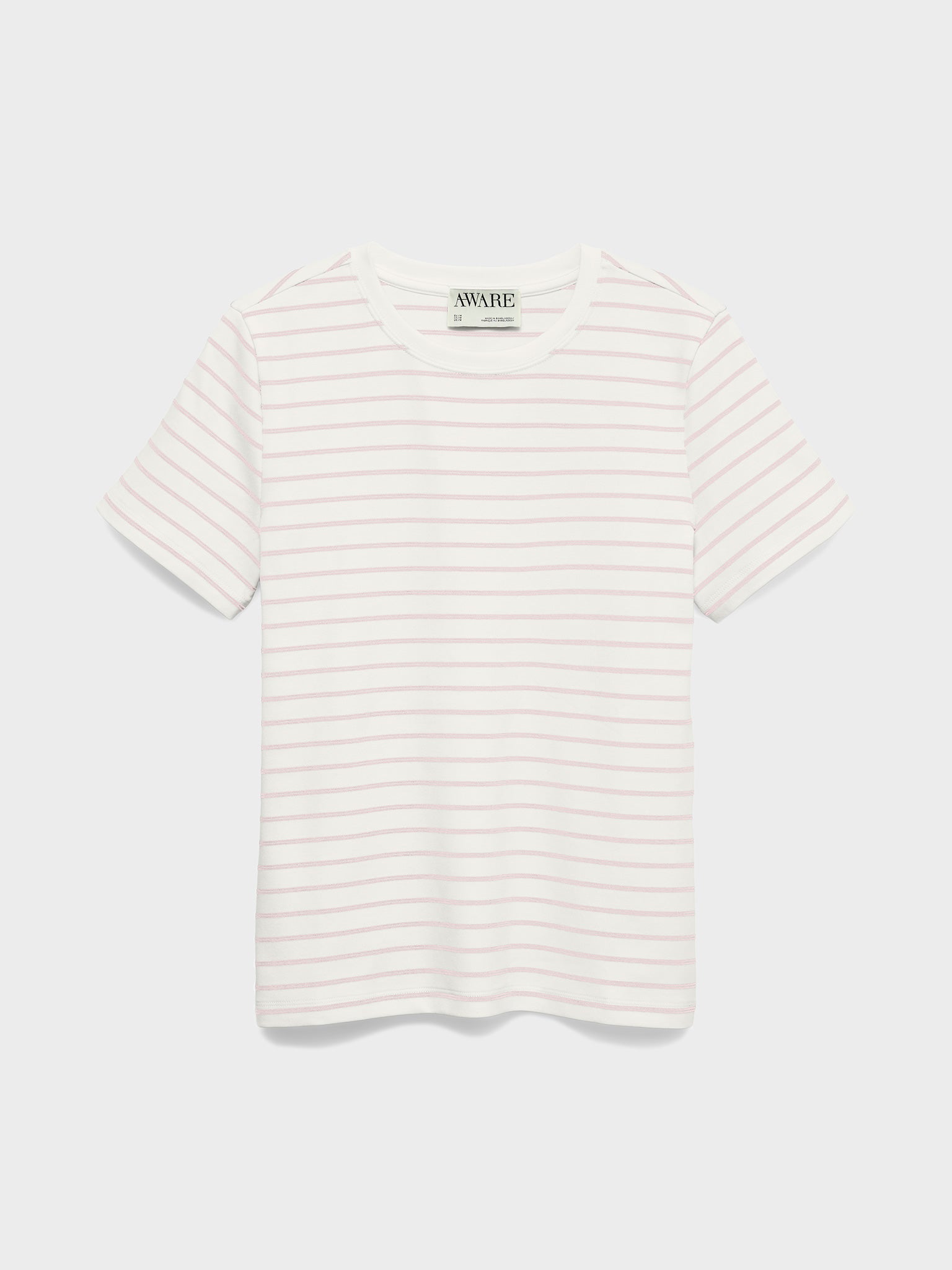 Γυναικείο t-shirt ροζ ρίγα AWAVANI SS O-NECK T-SHIRT 10342731 | 10342731