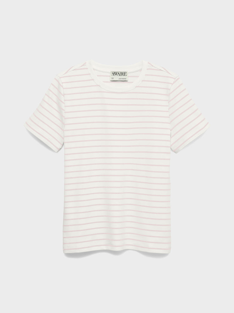 Γυναικείο t-shirt ροζ ρίγα | 10342731