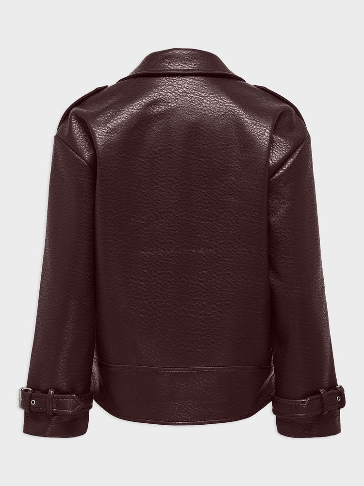 Γυναικείο τζάκετ ONLSOFT FAUX LEATHER OVS. BIKER 15374106 | 15374106