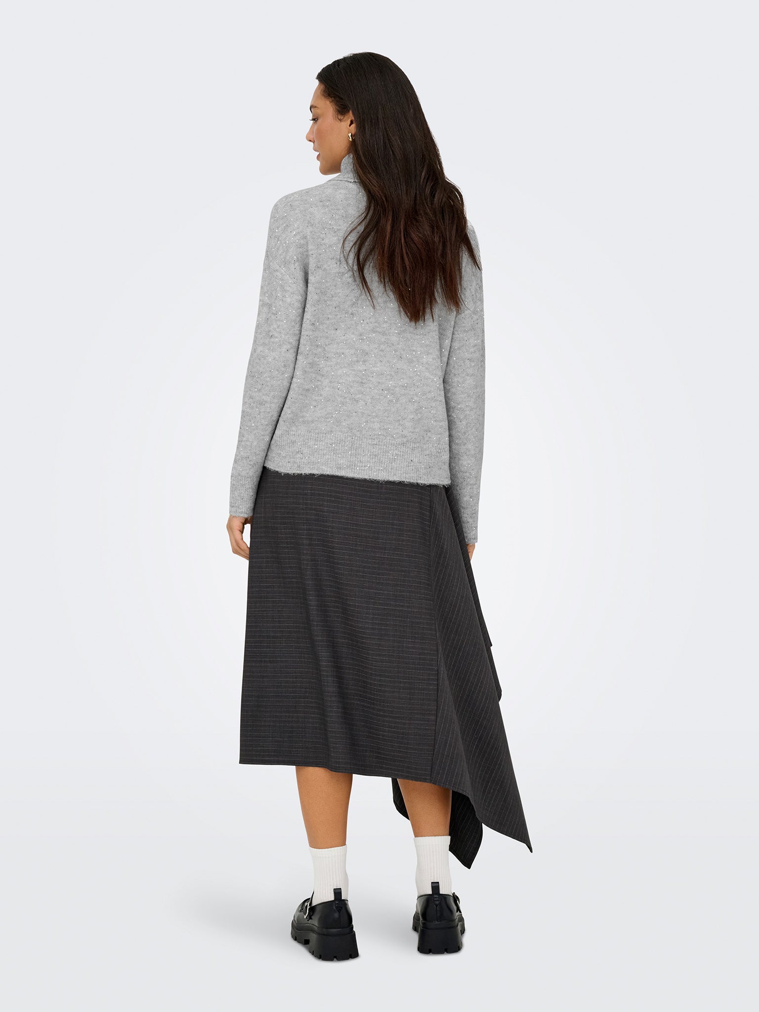 Γυναικεία μπλούζα γκλίτερ ONLARIZONA LS SEQUINS ROLLNECK PULL KNT 15358450 | 15358450