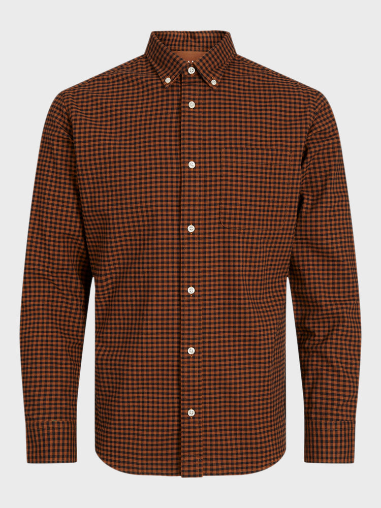 Ανδρικό πουκάμισο καρό JPRBROOK OXFORD SHIRT L/S NOOS 12192150 | 12192150