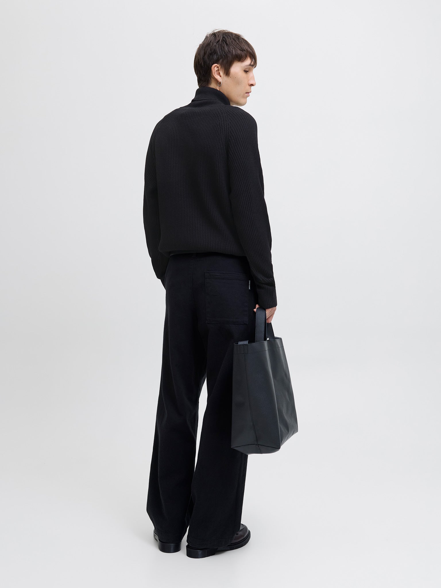 Ανδρική μπλούζα ζιβάγκο JJPANNEL KNIT ROLL NECK AW25 12278918 | 12278918