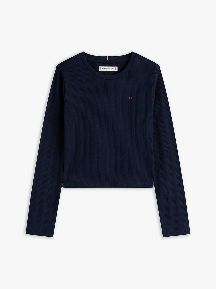 Παιδική μπλούζα ριπ POINTELLE TOP LS KG0KG08631C1G | KG0KG08631C1G
