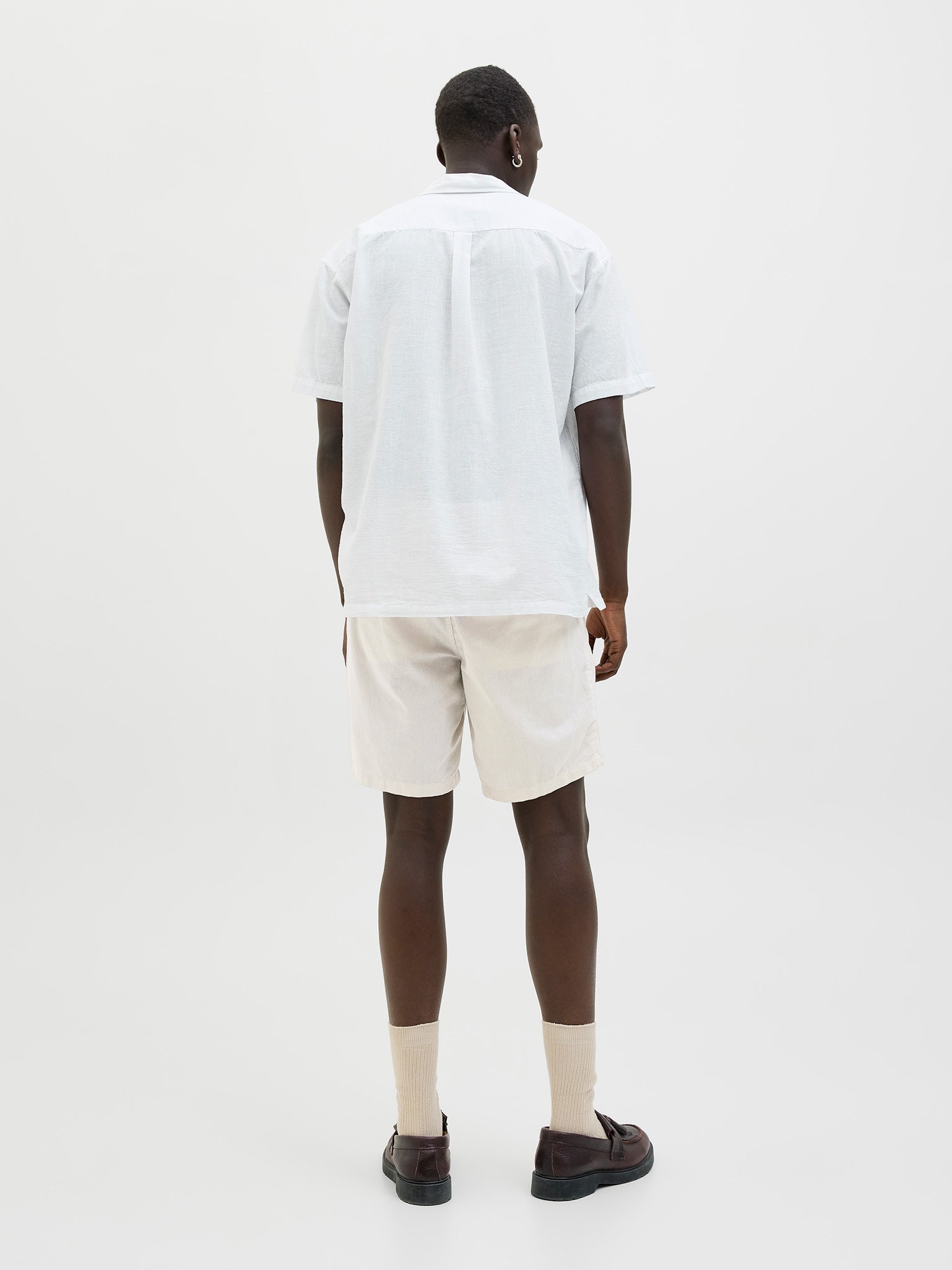 Ανδρική βερμούδα chinos feather gray JPSTACE SUMMER LINEN BLEND SHORT 12248627 | 12248627