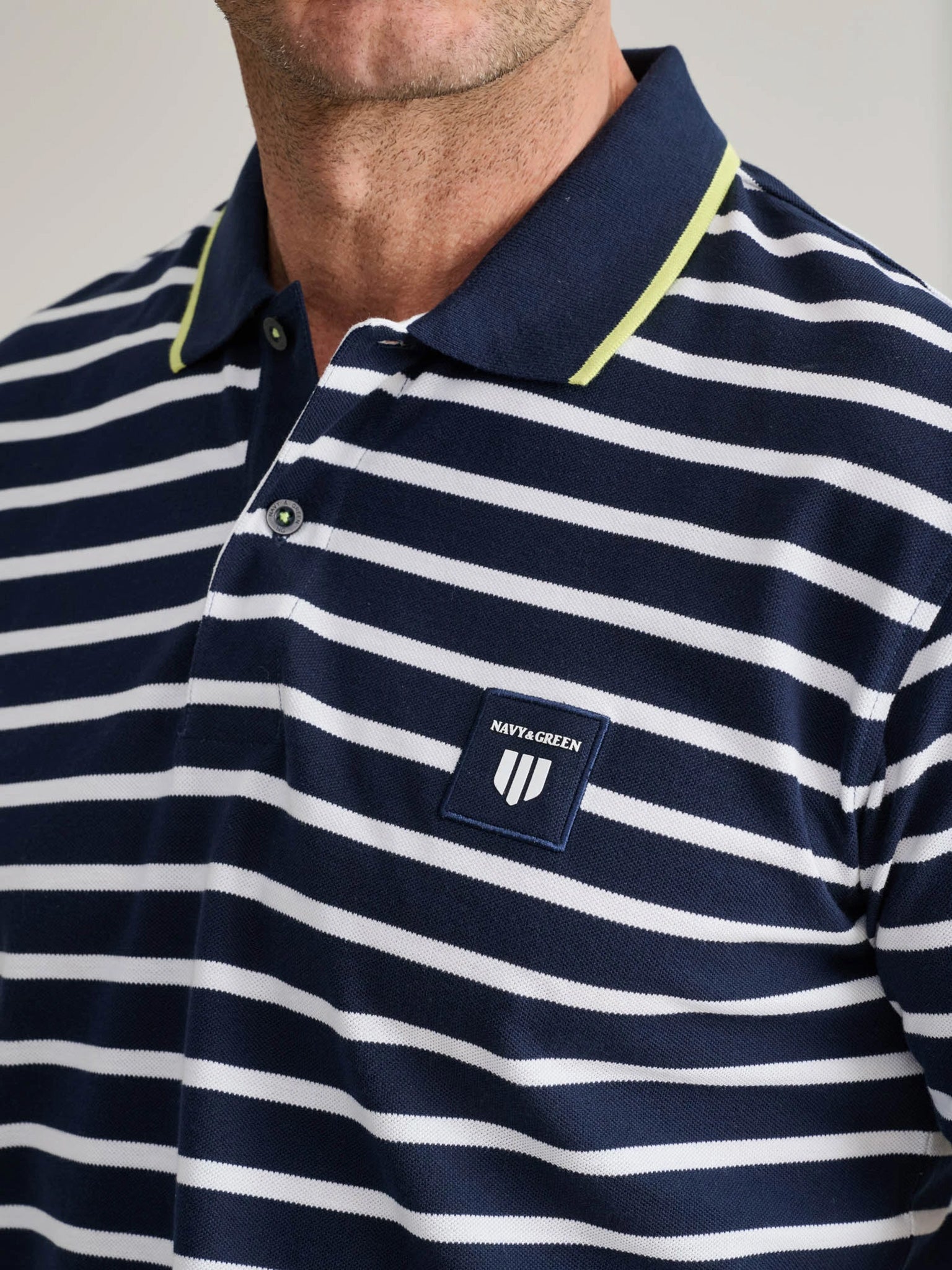Ανδρικό polo marine blue/white 24GE.944.2 | 24GE.944.2