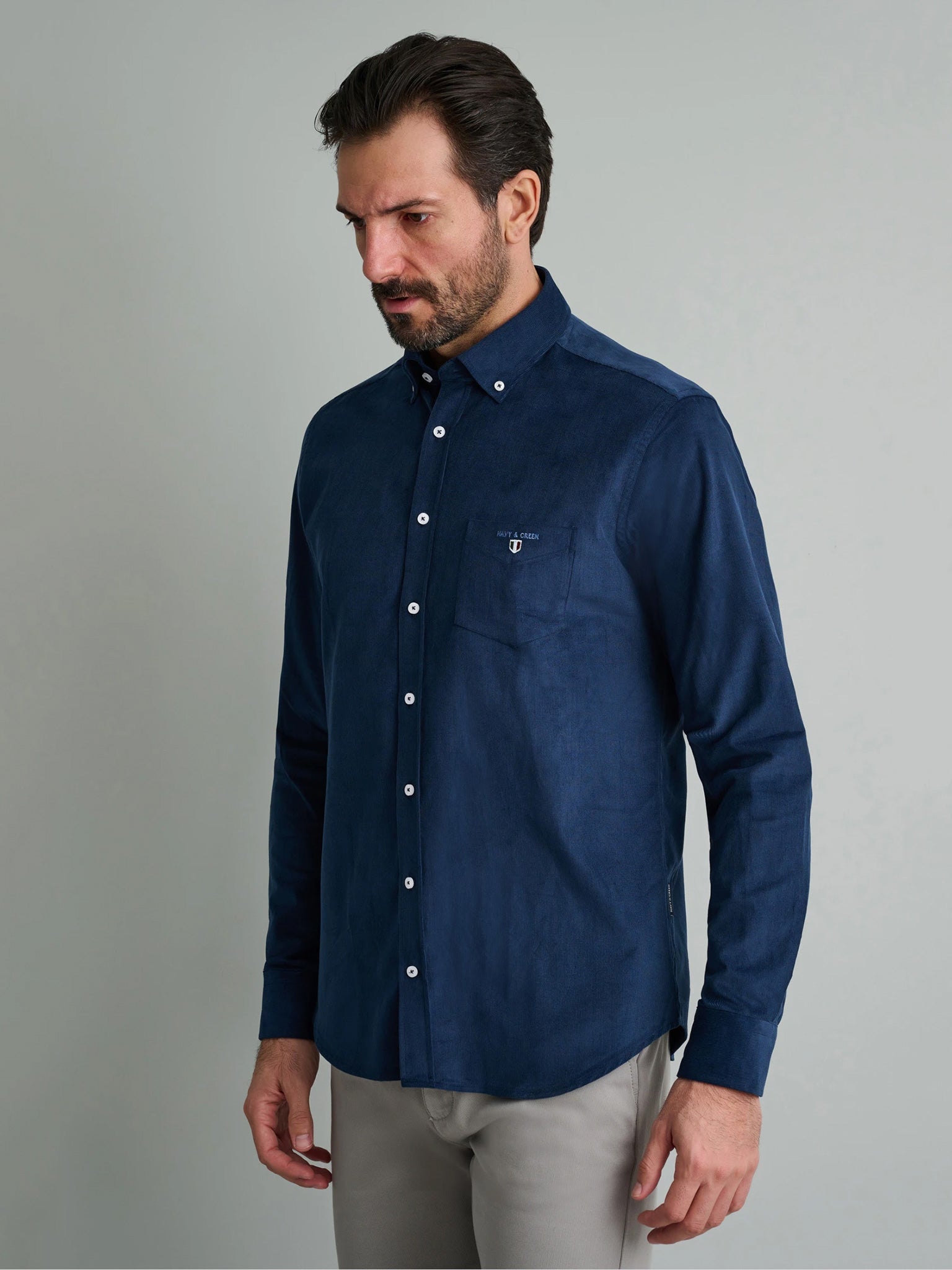 Ανδρικό πουκάμισο κοτλέ | 24NG.BX189/1B