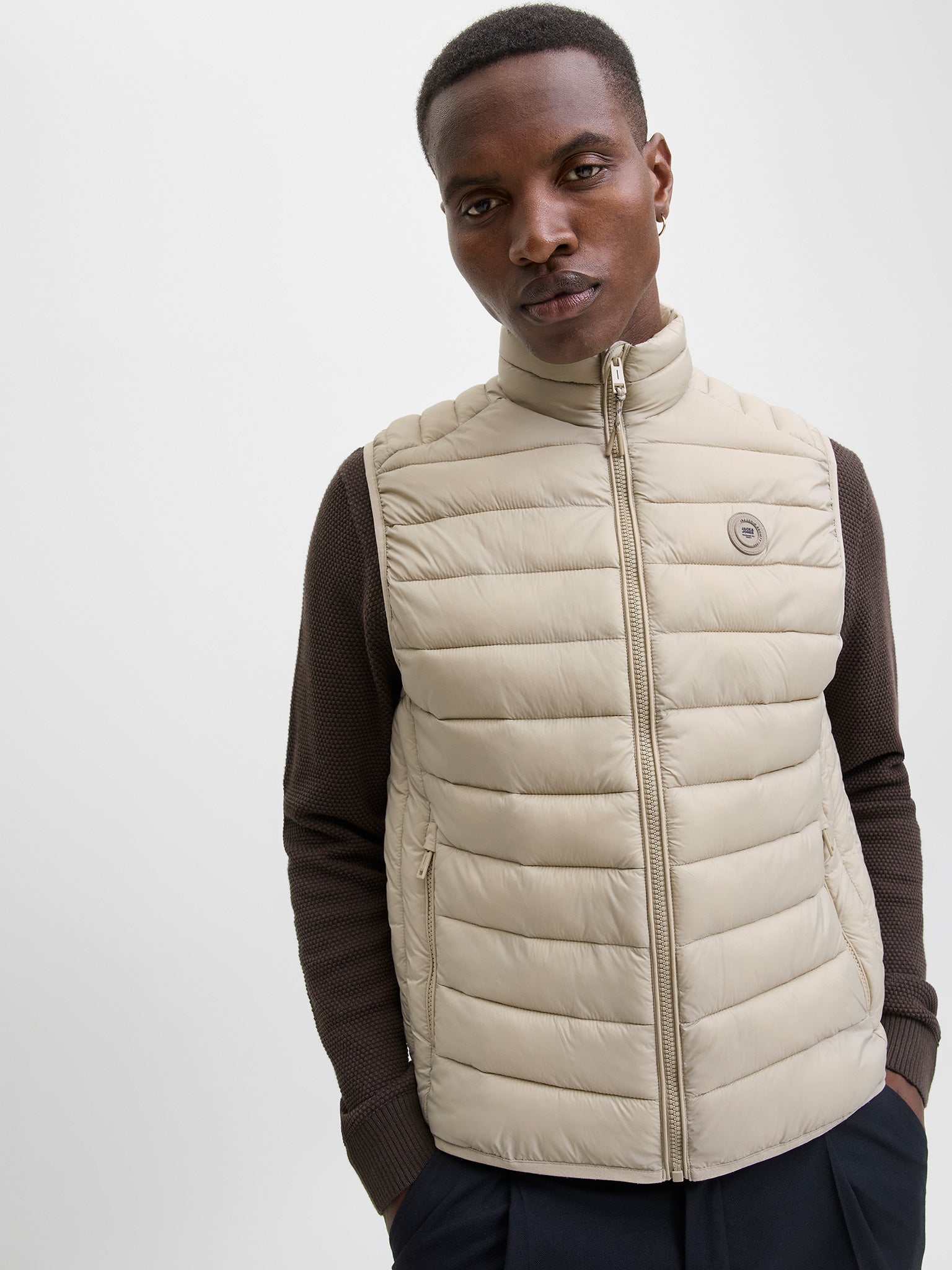 Ανδρικό γιλέκο puffer JJEBRADLEY LIGHT BODYWARMER COLLAR 12280973 | 12280973
