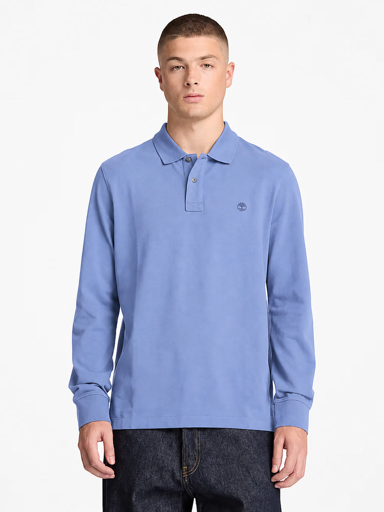 Ανδρική μπλούζα polo Millers River Ls Pique Polo Blue TBC0YHBEEYO | TBC0YHBEEYO