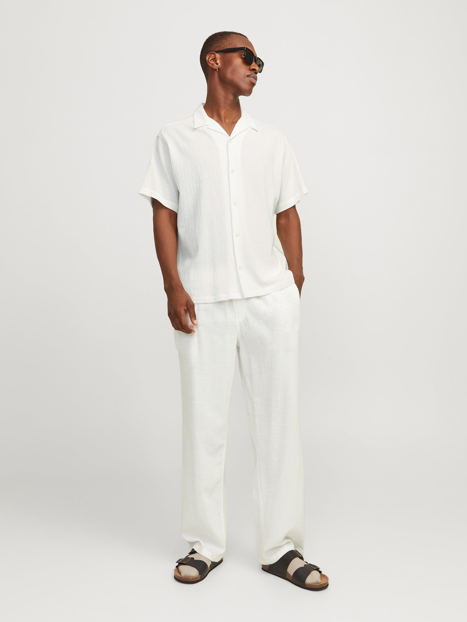Ανδρικό πουκάμισο γκοφρέ JORLUKE CRINKLE RESORT SHIRT 12255781 | 12255781