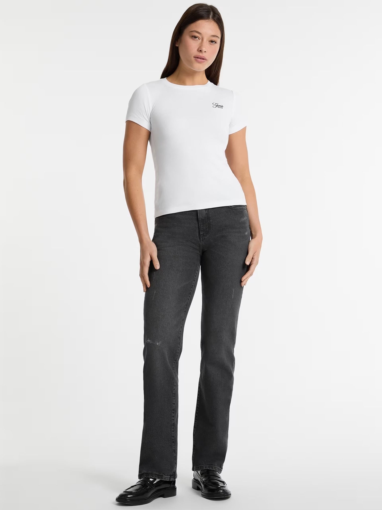 Γυναικείο t-shirt ριπ embro slim - organic cotton gunnar rib W5GP62KA0H1G011 | W5GP62KA0H1G011