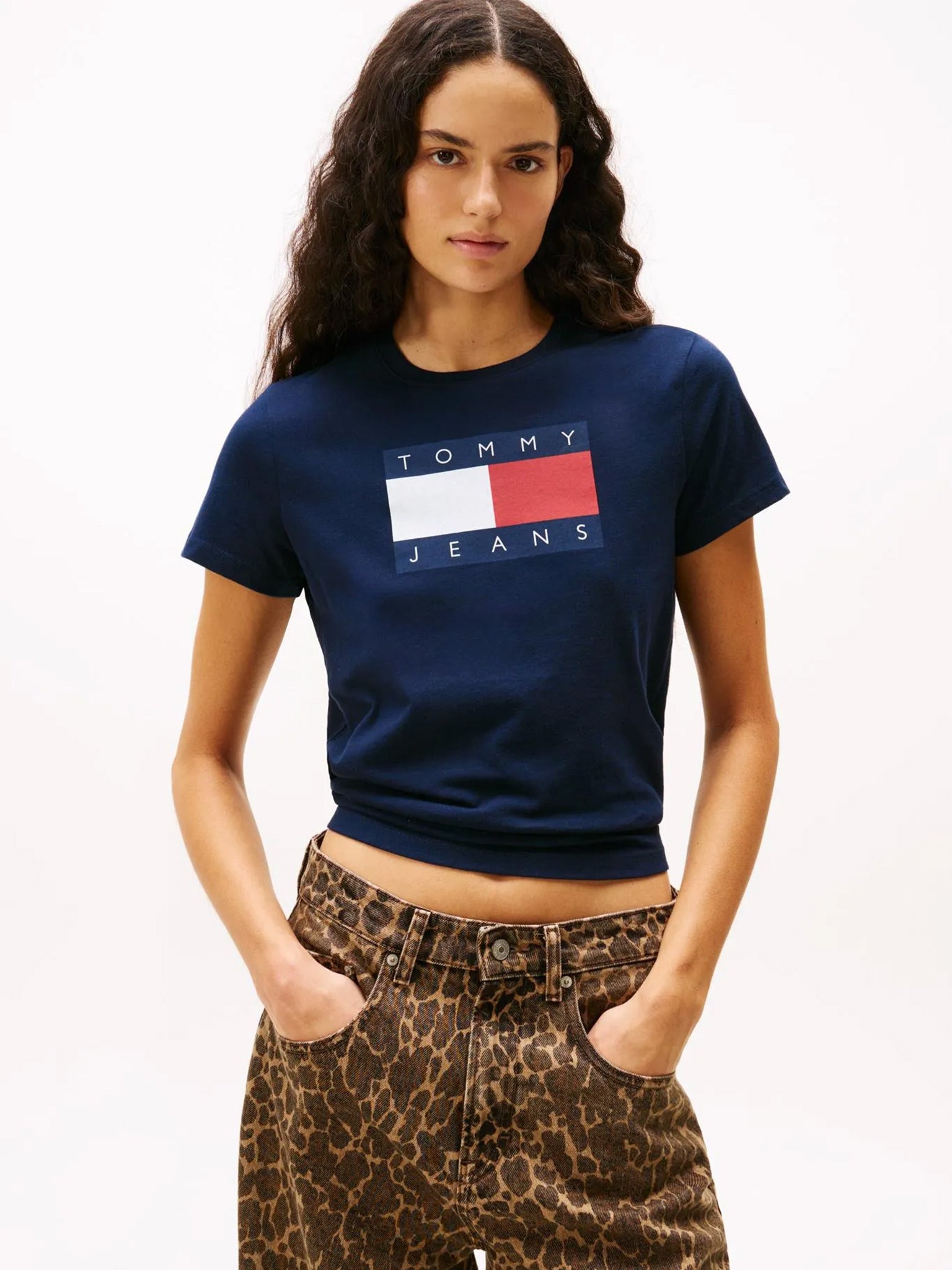 Γυναικείο t-shirt TJW REG TJ FLAG SS TEE DW0DW22562C1G | DW0DW22562C1G