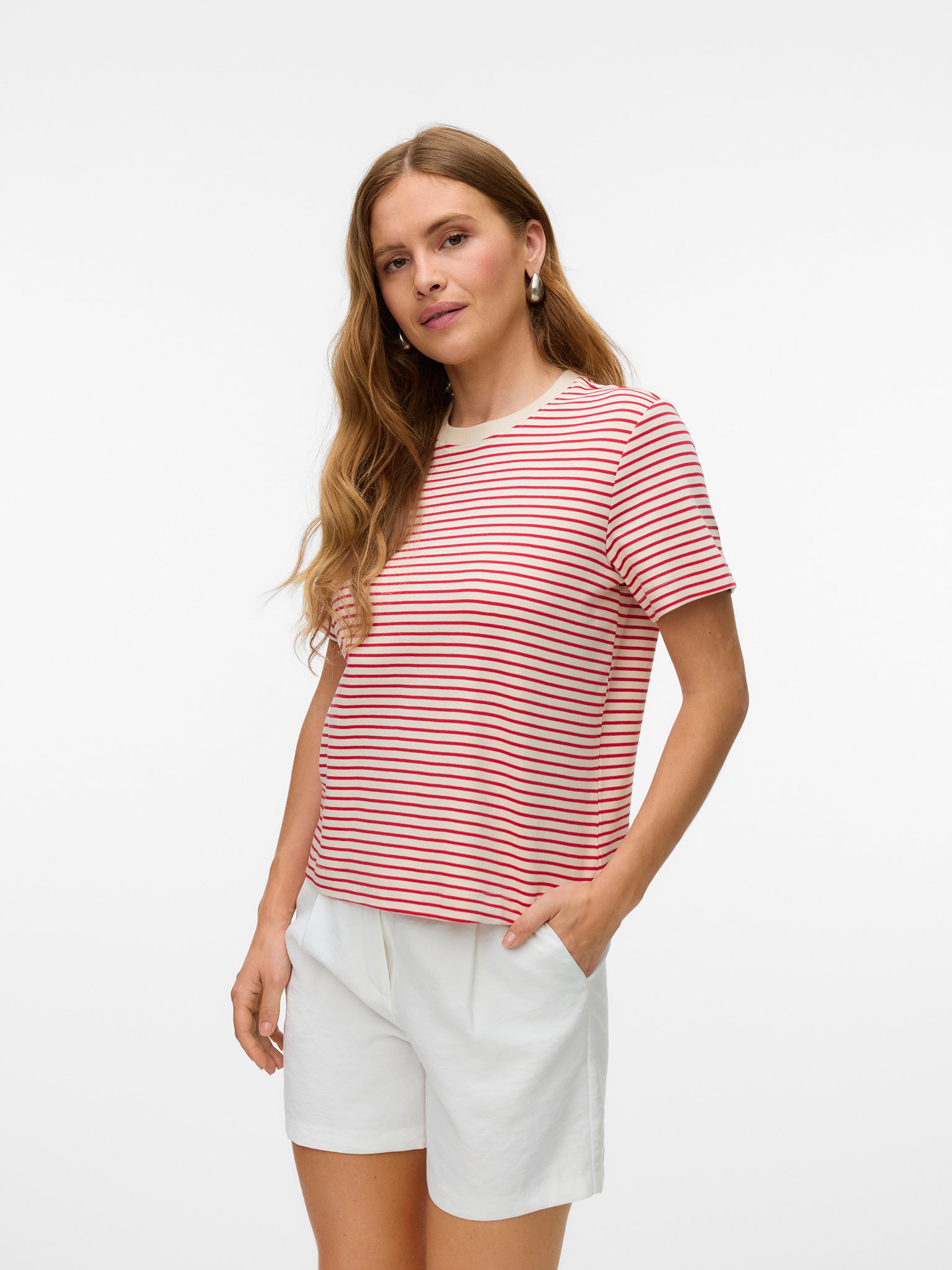 Γυναικείο t-shirt ριγέ AWJADA NAIMA SS O-NECK T-SHIRT NOOS 10304587 | 10304587