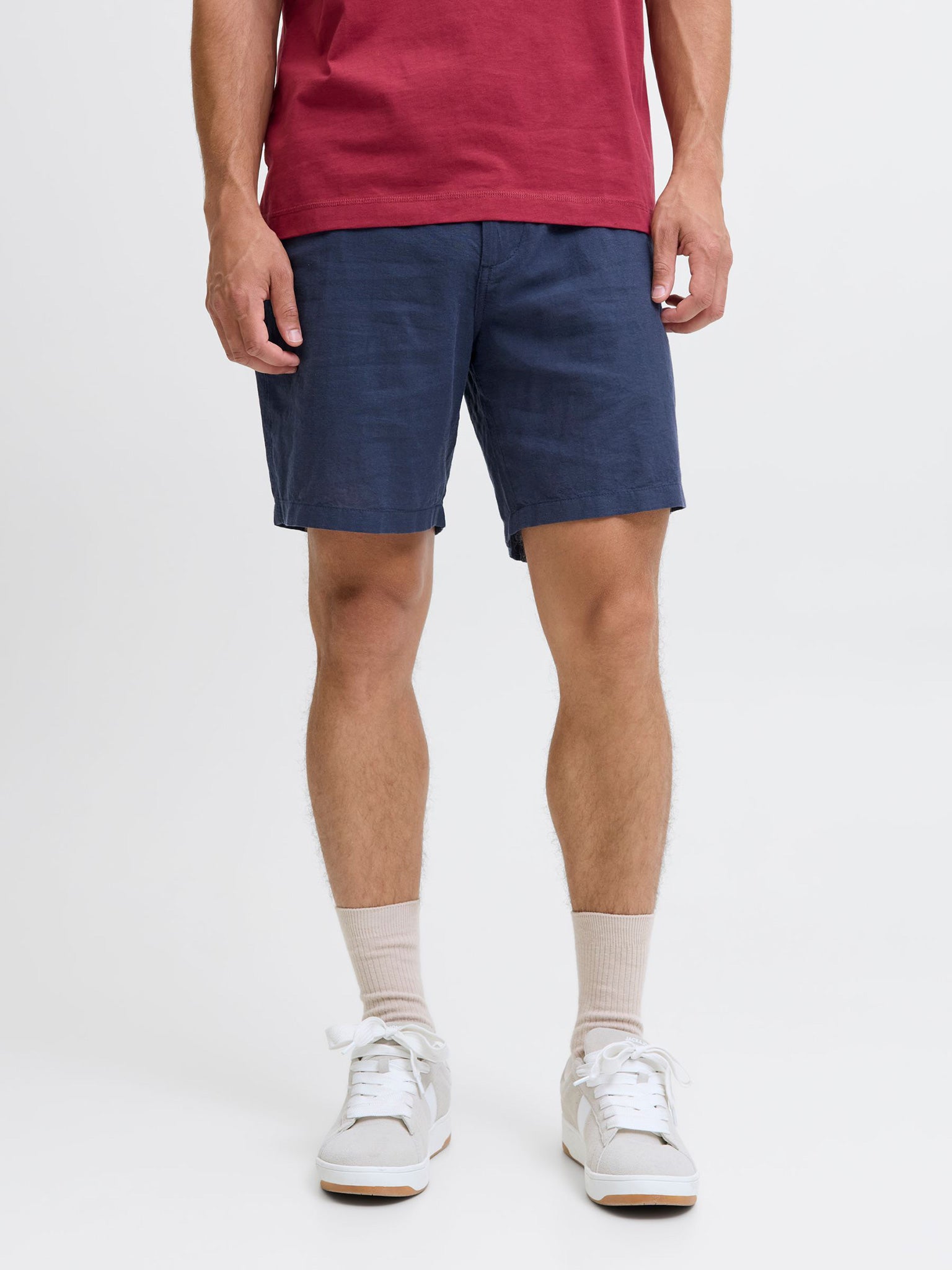 Ανδρική βερμούδα chinos navy blazer JPSTACE SUMMER LINEN BLEND SHORT REG 12248627 | 12248627