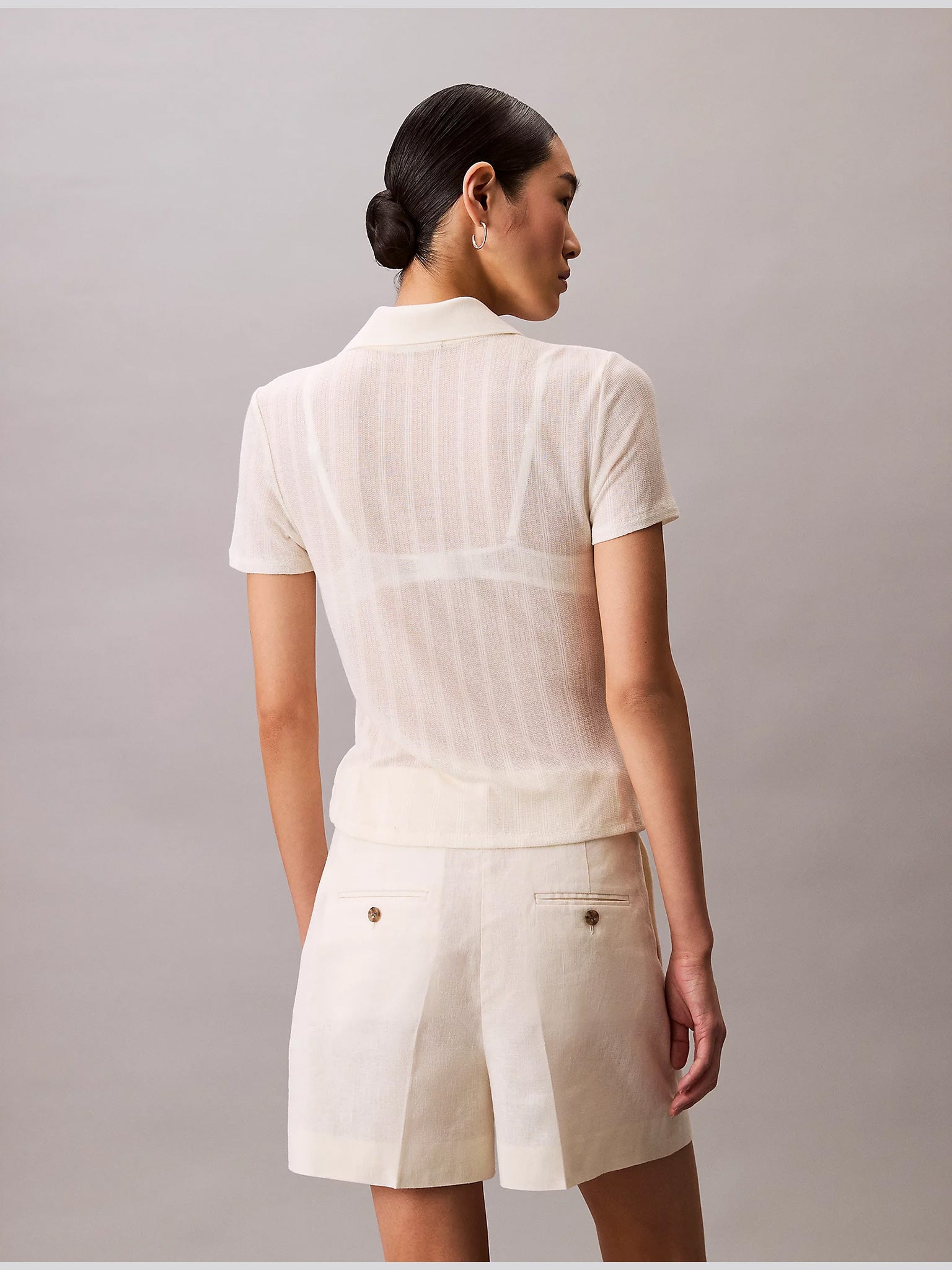Γυναικεία μπλούζα polo POINTELLE SS POLO TOP LV047C210GYC9 | LV047C210GYC9