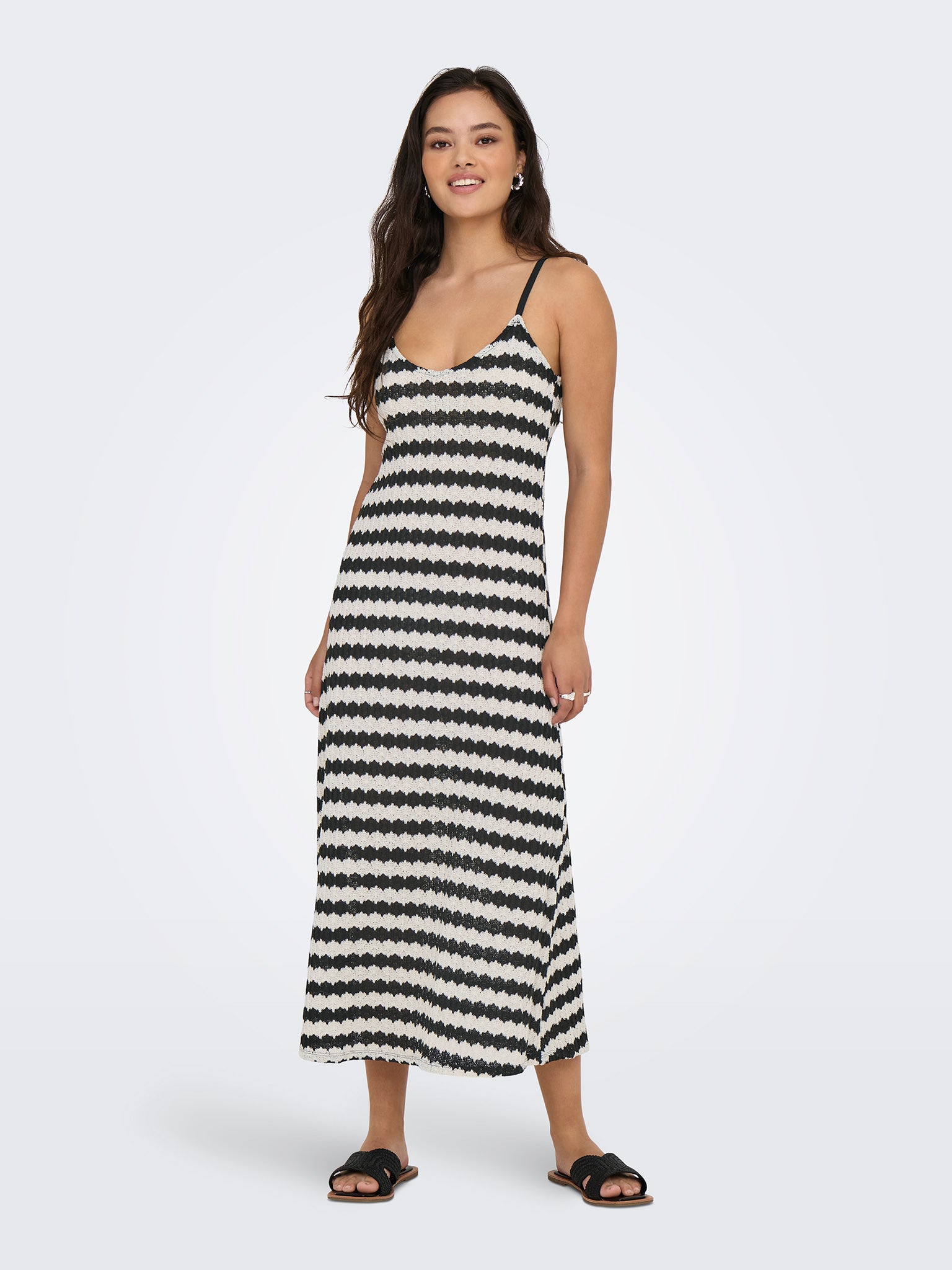 Γυναικείο φόρεμα πλεκτό ONLEVARA S/L STRIPE DRESS JRS NOOS 15357679 | 15357679