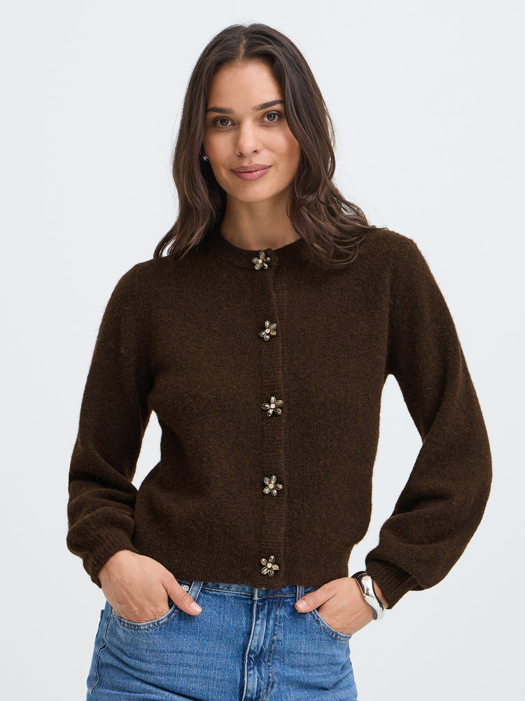Γυναικεία ζακέτα πλεκτή BYOMEA Cardigan Java Melange / Brown 20819510 | 20819510